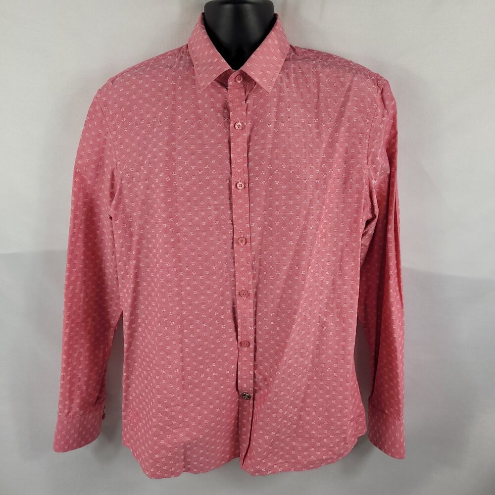 John Lennon Collection Retro Long Sleeve Button-Up Dress Shirt size Mens Large